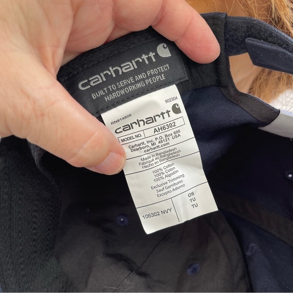 Carhartt Dark Blue Force Canvas C Patch Cap Hat NWT - Picture 3 of 6